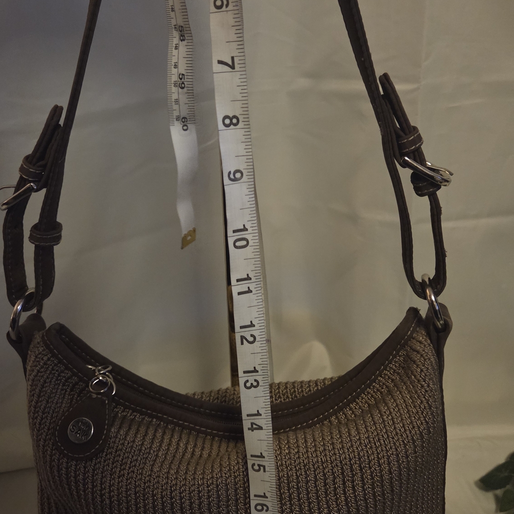 The Sak Woven Crochet Shoulder Bag Neutral Boho Hobo Purse - Picture 11 of 11